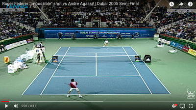 Did you ever see this Federer impossible shot against Agassi?