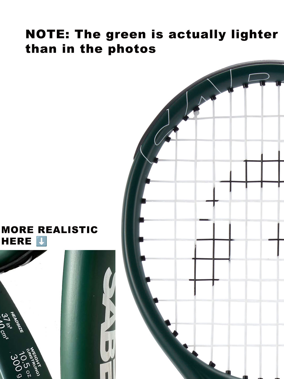 The green colour of the Functional tennis saber london edition