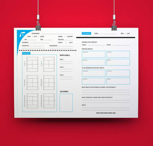 The free Match Sheet pdf download by Functional Tennis